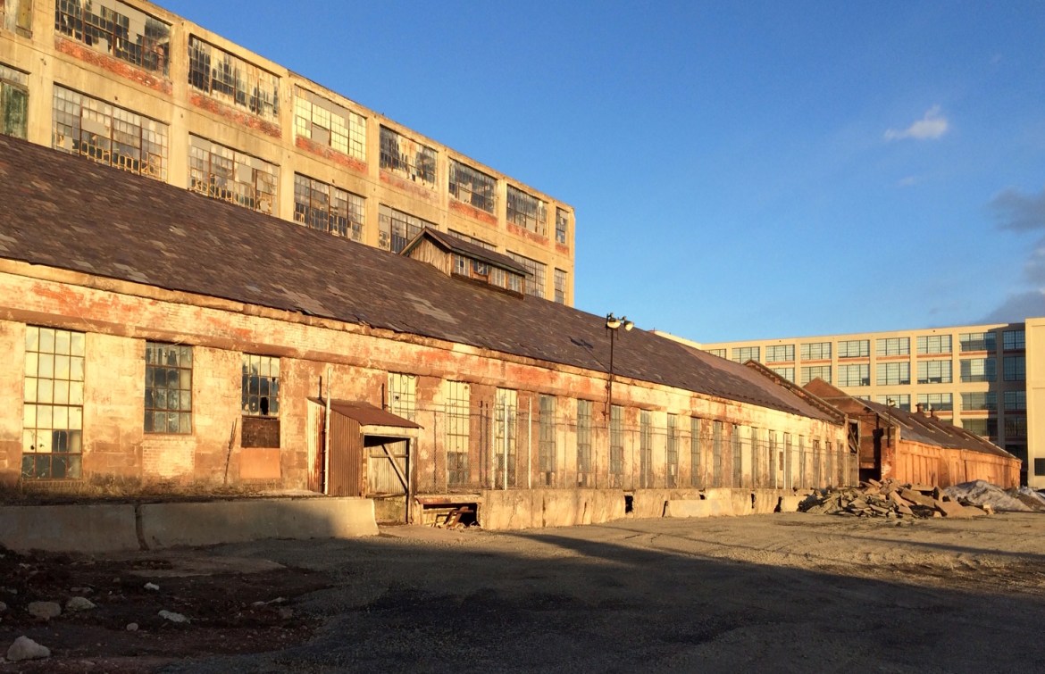 Two buildings in the Colt complex that may be transferred to the National Park Service.