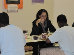 DCF Commissioner Joette Katz having dinner at the Connecticut Juvenile Training School