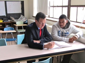 Gov. Malloy with Willie Junes