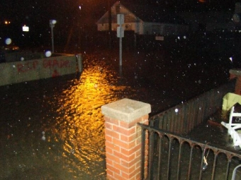 Washington Village during Sandy