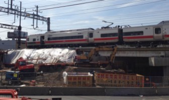 The scene of the May 18, 2013, Metro-North derailment in Bridgeport.