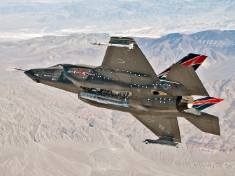 The F-35 fighter jet.