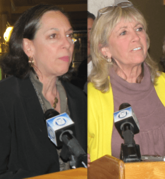 DCF Commissioner Joette Katz (left), Rep. Diana Urban , House chairwoman of the Children's Committee (Right)