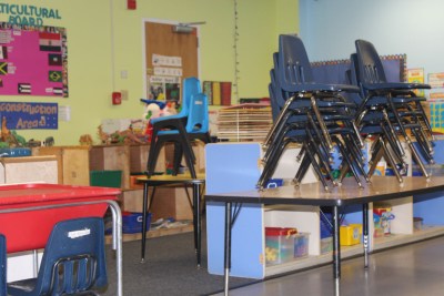 An empty day care classroom in Bridgeport