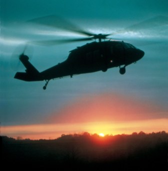 The Blackhawk helicopter. 