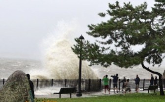 Sandy hits in New Haven.