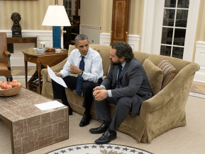 President Obama preparing his State of the Union address with speech writer Cody Keenan