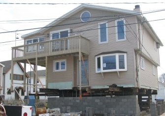 This home in Branford's Pine Orchard neighborhood was elevated to protect against future storm damage.