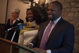 State Rep. Gary Holder-Winfield and his wife Natalie Holder-Winfield. Lt. Gov. Nancy Wyman is at left.
