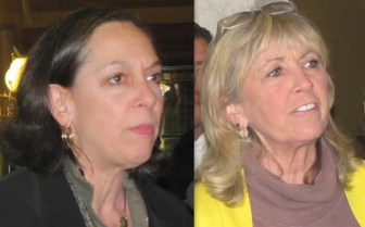 DCF Commissioner Joette Katz, left, and Rep. Diana Urban, D-North Stonington