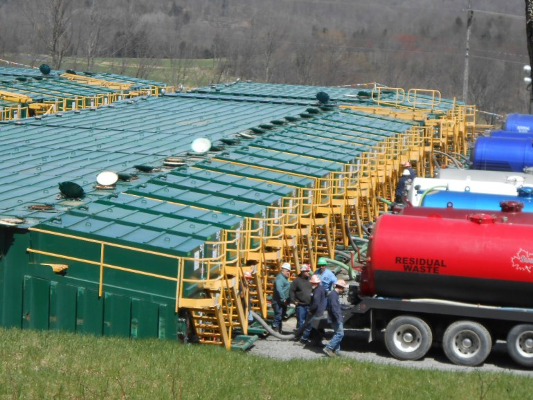 A facility for storing fracking waste in Pennsylvania.