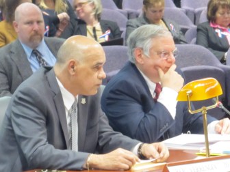 Rep. Angel Arce and Don DeCesare, co-chairs of a task force on victim privacy, defend their recommended legislation.