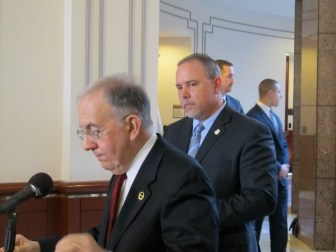Sen. Martin Looney, left, and Rep. Joseph Aresimowicz.