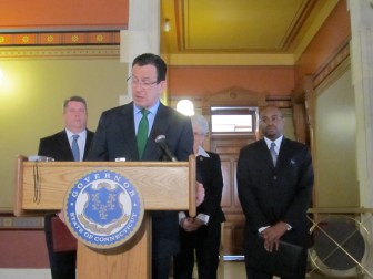 Gov. Dannel P. Malloy introducing Superior Court Judges Eliot D. Prescott and Raheem L. Mullins as nominees to the Appellate Court.