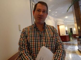 This is a photo of Mark Sargent of Westport, one of the parents pushing to change the family court system.