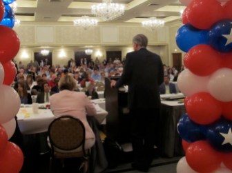 Tom Foley addressing the AFL-CIO in June.