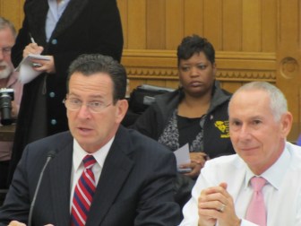 Gov. Dannel P. Malloy and his chief of staff, Mark Ojakian.