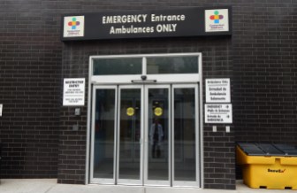 The emergency department entrance at Connecticut Children's Medical Center in Hartford.