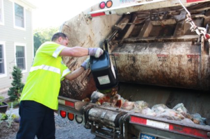All American Waste picks up food waste at curbside as part of a pilot project in Bridgewater.