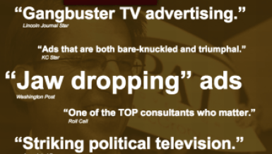 No place for the modest: A political ad man's web site.