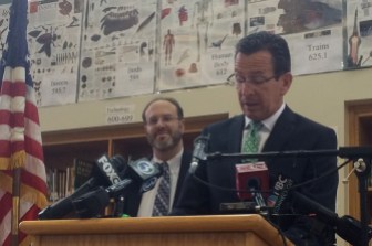 Gov. Dannel P. Malloy and Education Commissioner Stefan Pryor.