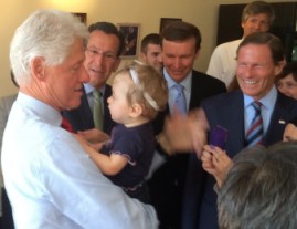 President Clinton on a visit to New Haven last year to campaign for Gov. Dannel P. Malloy.