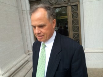 Brian Foley after testifying against John G. Rowland.