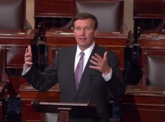 Murphy giving speech