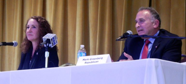 U.S. Rep. Elizabeth Esty and Republican challenger Mark Greenberg.