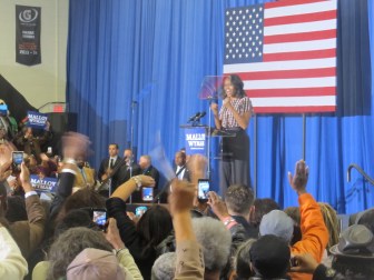 Michelle Obama drew a capacity crowd of 1,600.