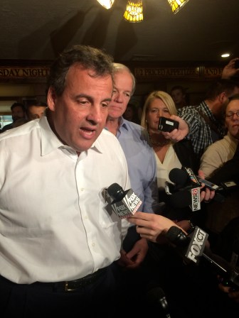 Gov. Chris Christie in Connecticut during the 2014 campaign.