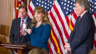 Sen. Richard Blumenthal, left, with