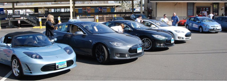 Members of the Westport Electric Car Club hold rallies  and other events celebrating EV use.