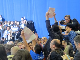 Obama was heckled.