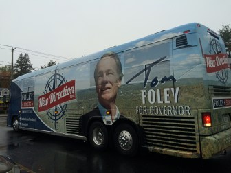 Foley's supporters are taking the bus.