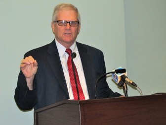 Gregory Gray, president of Connecticut State Colleges & Universities, his first day on the job in 2013