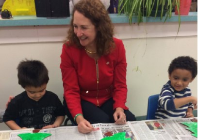 Rep. Elizabeth Esty spent some time earlier this month  with children at a Torrington Child Care Center, later announcing a federal grant she said  will expand access to high-quality, affordable preschool.