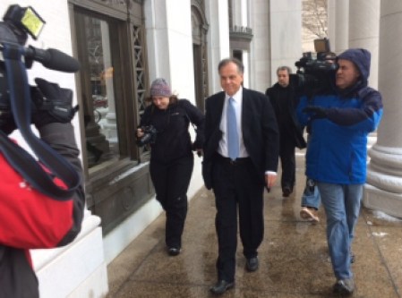 Brian Foley at federal court in New Haven for his sentencing Friday.