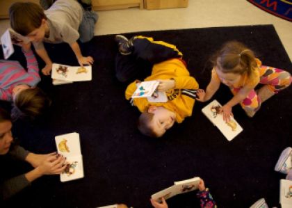 A preschool classroom in West Hartford.