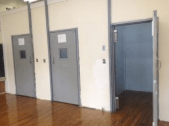 Rooms where students are secluded at a Connecticut school.
