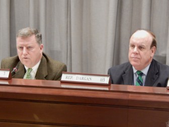 State Reps. Tim Larson, D-East Hartford, and Stephen Dargan, D-West Haven, of the Public Safety and Security Committee.
