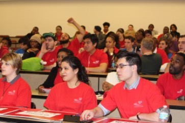 Students at Capital Community College chant: 'What's it going to cost, Connecticut? More than we are willing to pay."