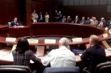Gov. Malloy makes brief remarks at the first meeting of the Governor’s Transportation Finance Panel.