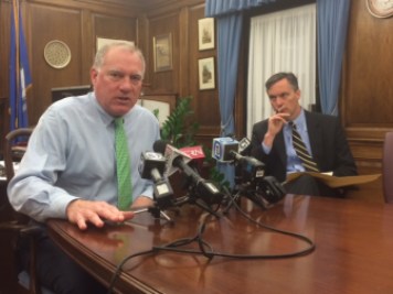 Attorney General George Jepsen and his deputy, Perry Zinn-Rowthorn.