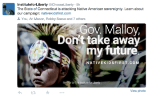 A message a group allied with payday lenders used on billboards and on Twitter.