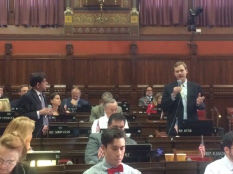 Reps. Matthew Ritter, right, and Prasad Srinivasan.