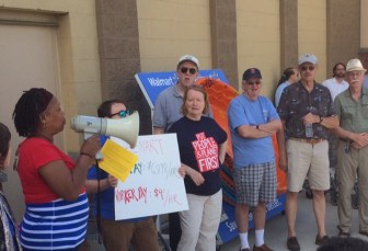 Americans for Tax Fairness protest outside a Walmart in Hartford.