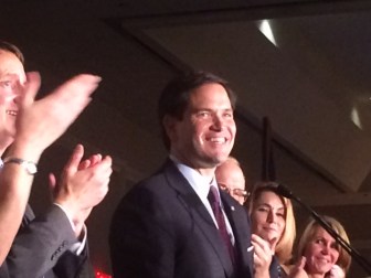 U.S. Sen. Marco Rubio is introduced at the 2015 Prescott Bush dinner.