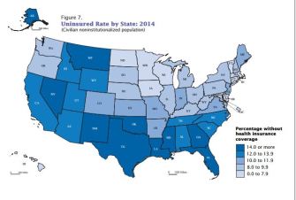 uninsured rate by state