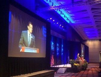 Gov. Dannel P. Malloy addressing the Connecticut Conference of Municipalities.